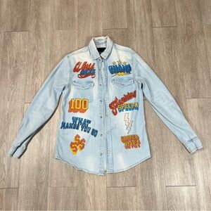 Light Weight denim Button Up/shacket Cooper Rivet Size Small